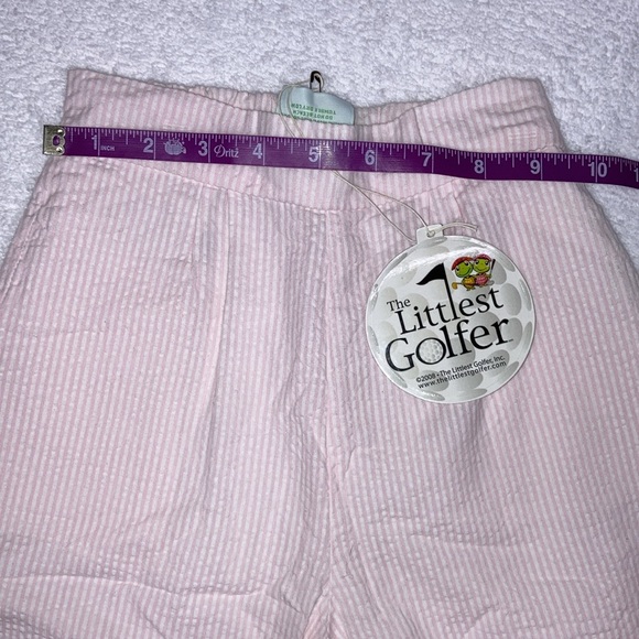 NWT the littlest golfer pink white striped seersucker knickers 4t - Picture 5 of 10